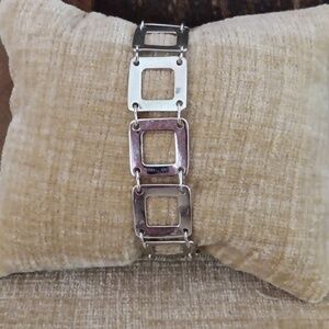 925 Square Silver Link Bracelet